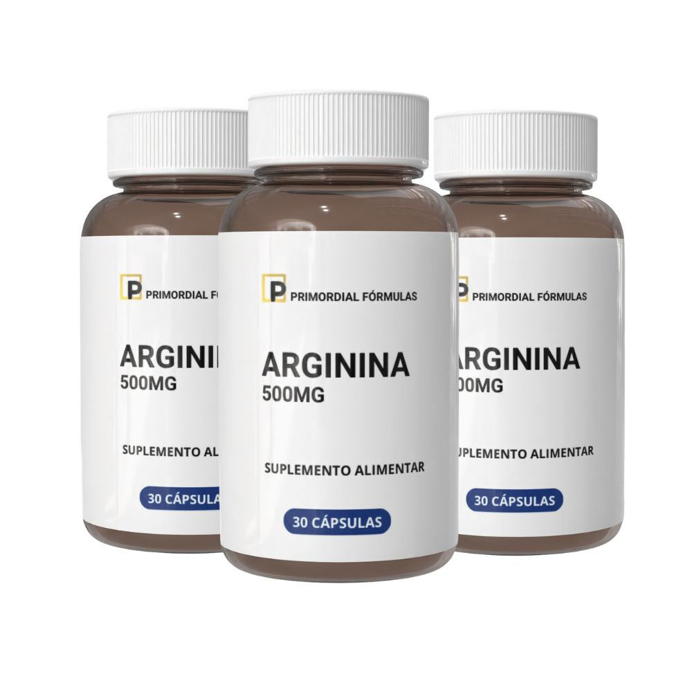 L-Arginina Pura 500mg Com 30 Cápsulas