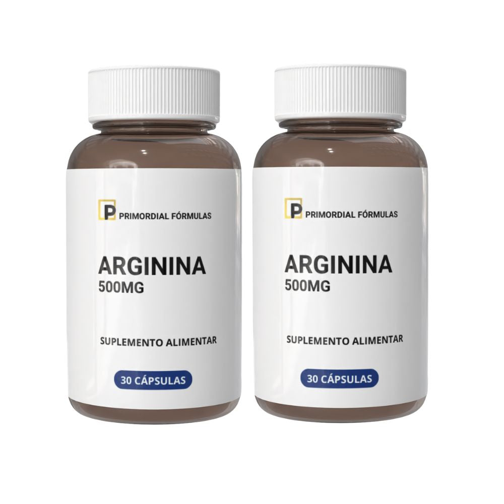 L-Arginina Pura 500mg Com 30 Cápsulas