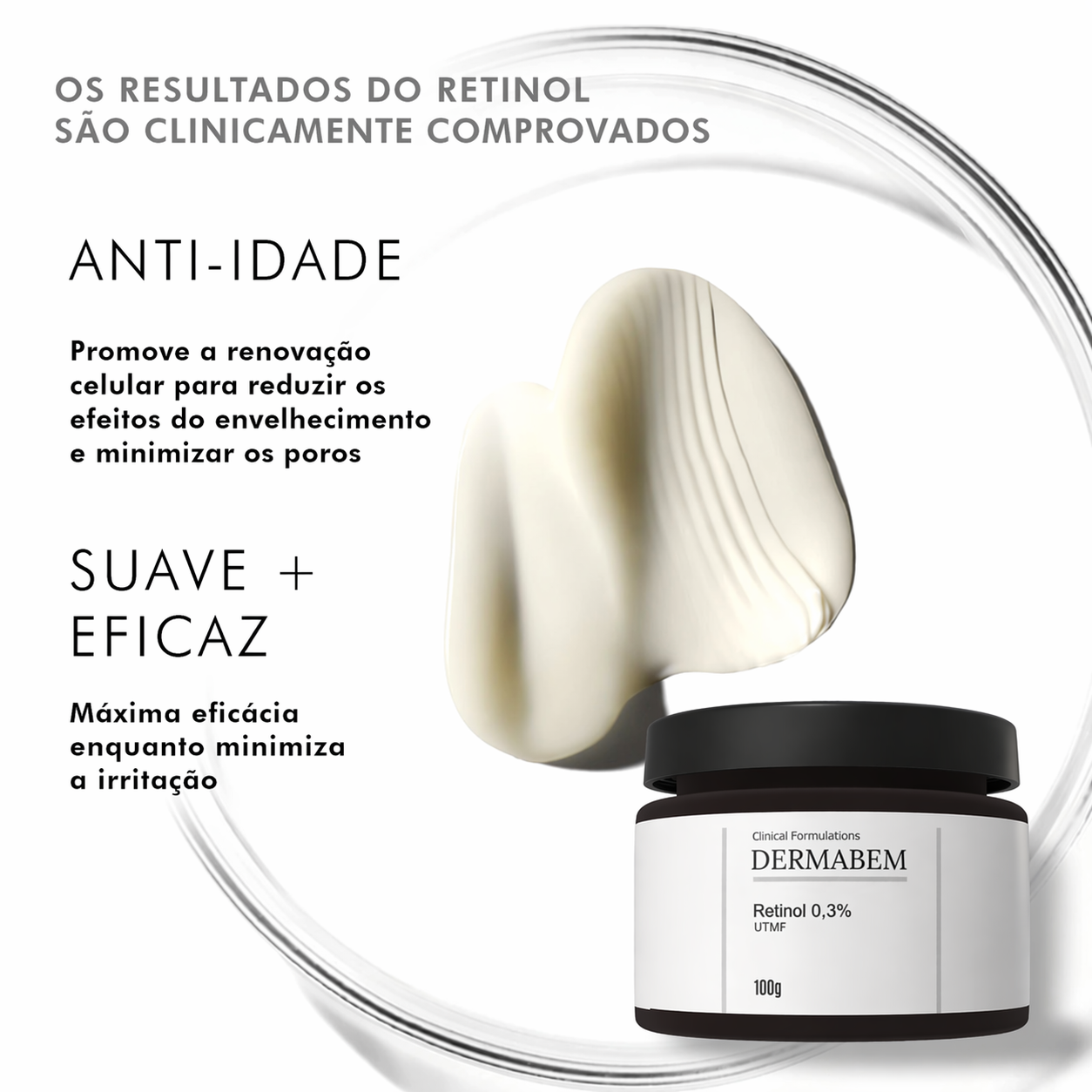 Retinol 0,3% Creme Facial Dermabem Clinical Formulations 100g
