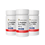 Kit 3 L-Arginina Pura HCL 500mg Com 30 Cápsulas