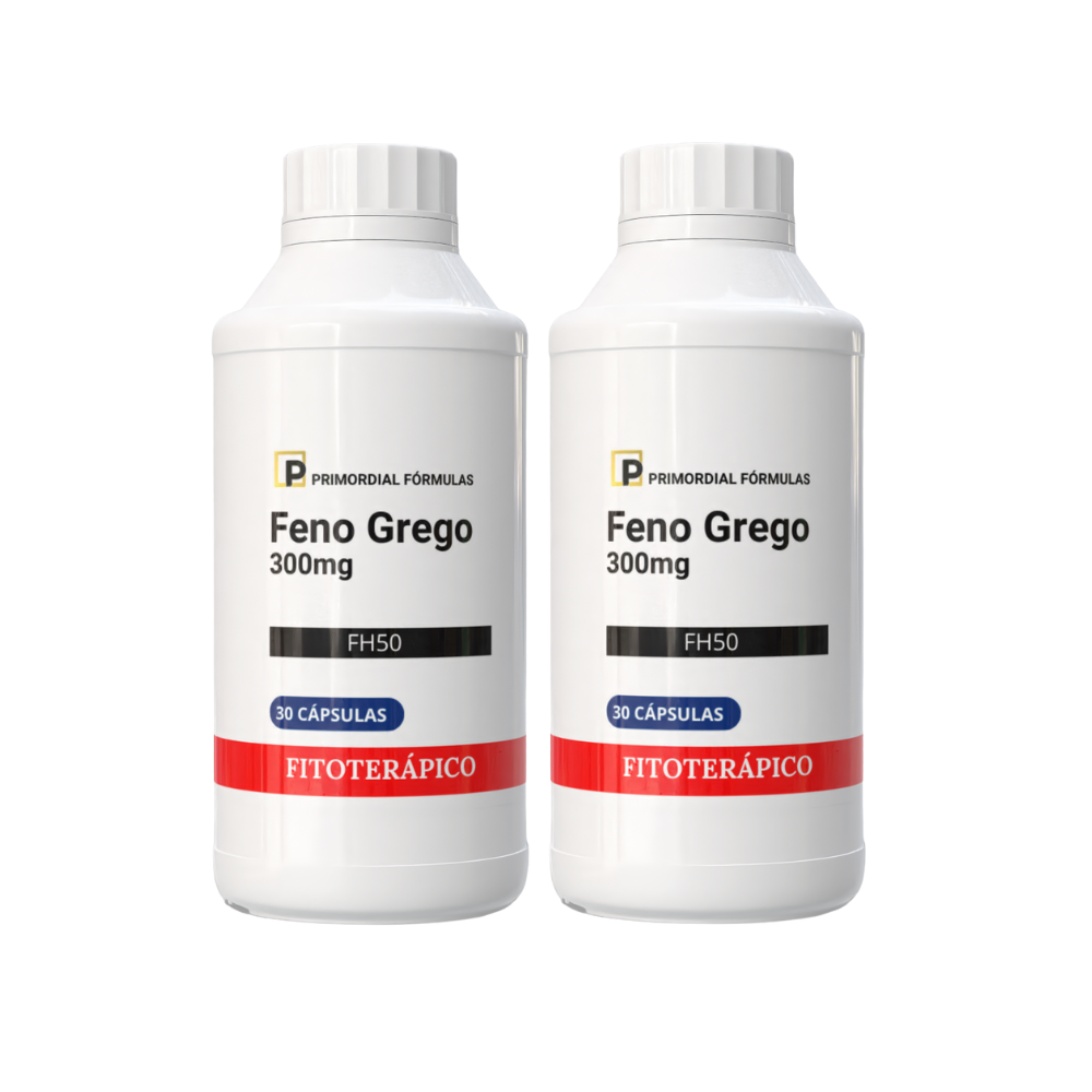 Kit 2 Feno Grego FH50 Concentrado 300mg Primordial Formulas Com 30 Cápsulas