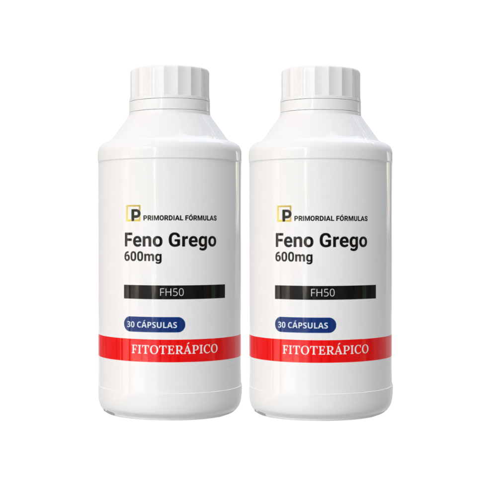 Kit 2 Feno Grego FH50 Concentrado 600mg Primordial Formulas Com 30 Cápsulas