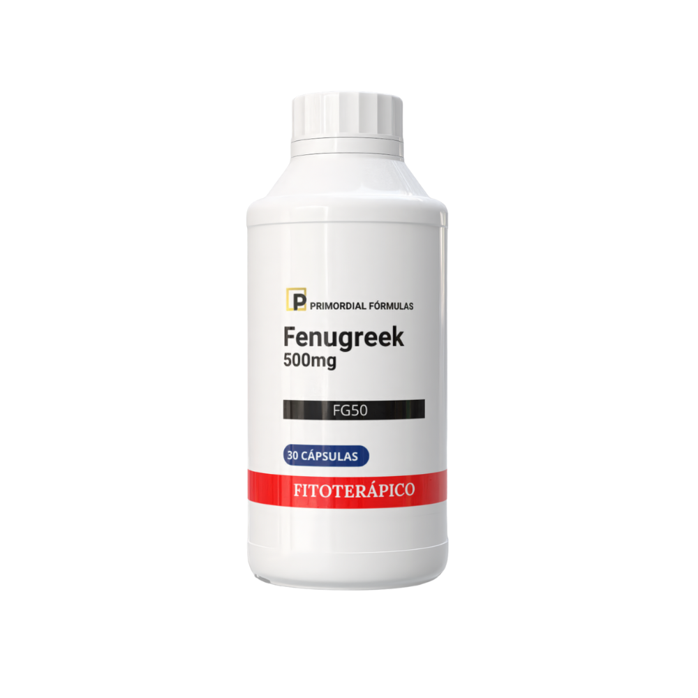 Fenugreek FG50 Concentrado 500mg Primordial Formulas Com 30 Cápsulas