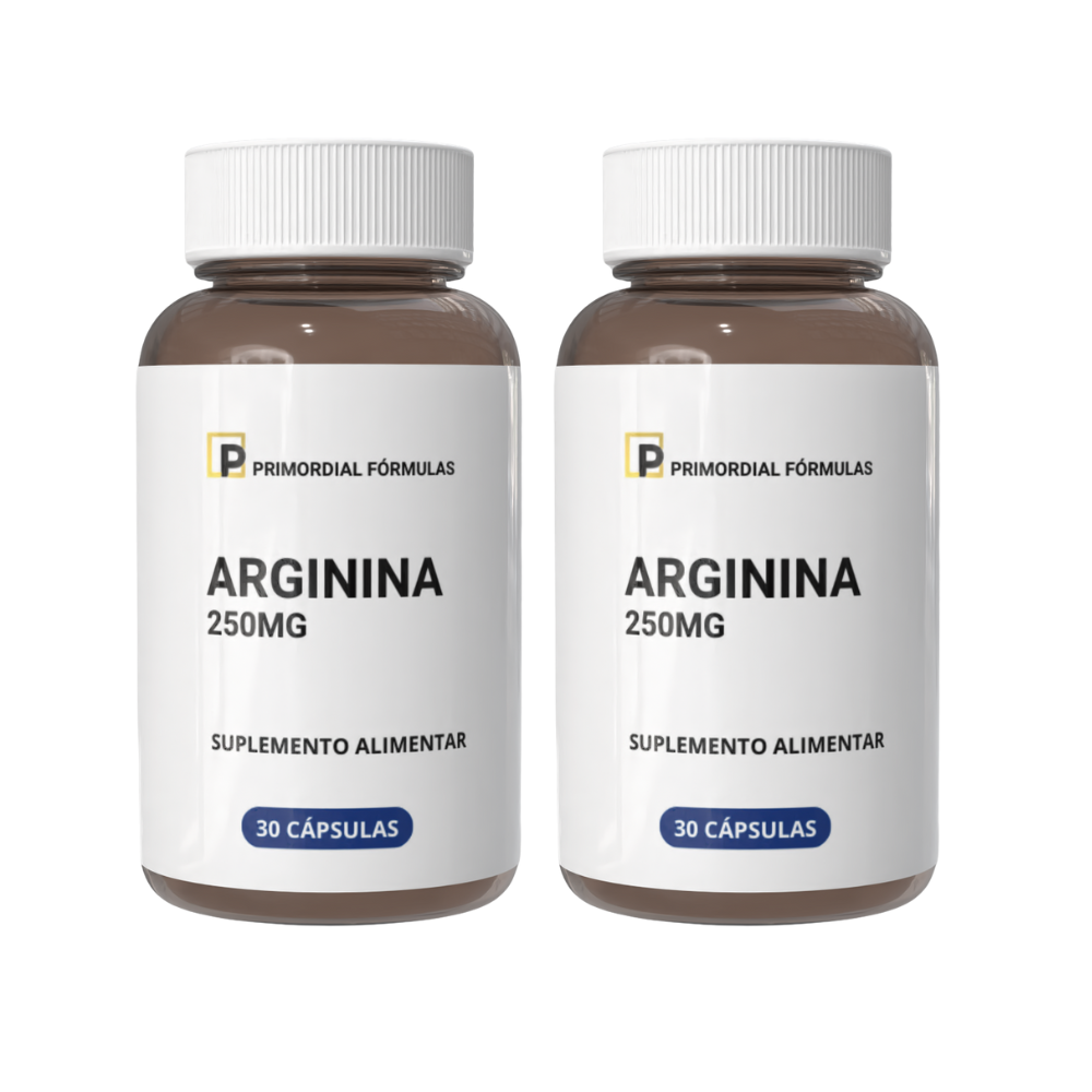L-Arginina Pura 250mg Com 30 Cápsulas