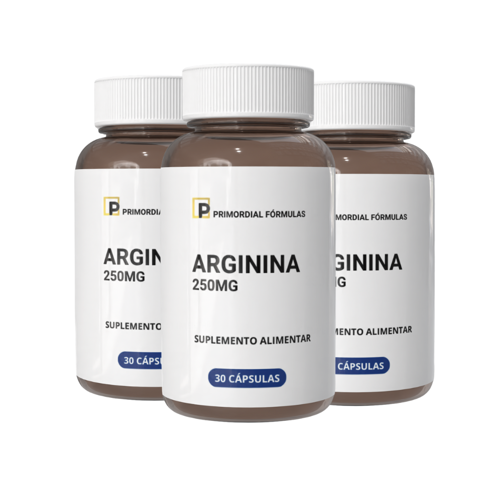 L-Arginina Pura 250mg Com 30 Cápsulas