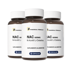 NAC N-Acetil L-Cisteína - 600mg - Precursor da Glutationa - 30 Cápsulas
