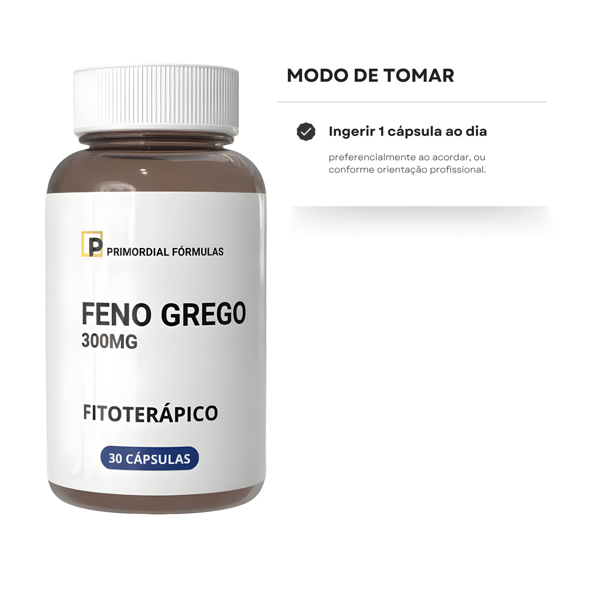 Feno Grego Concentrado 300mg Com 30 Cápsulas