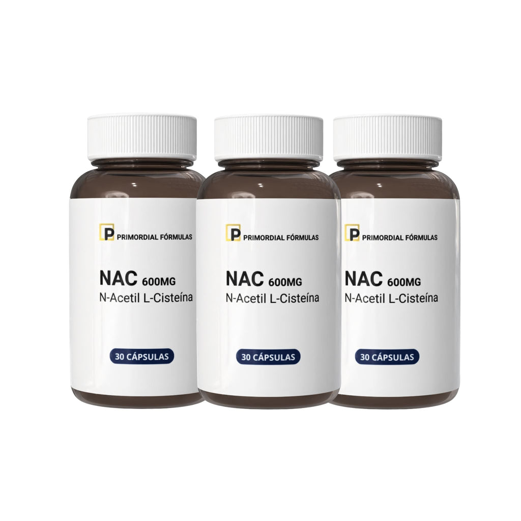 NAC N-Acetil L-Cisteína - 600mg - Precursor da Glutationa - 30 Cápsulas