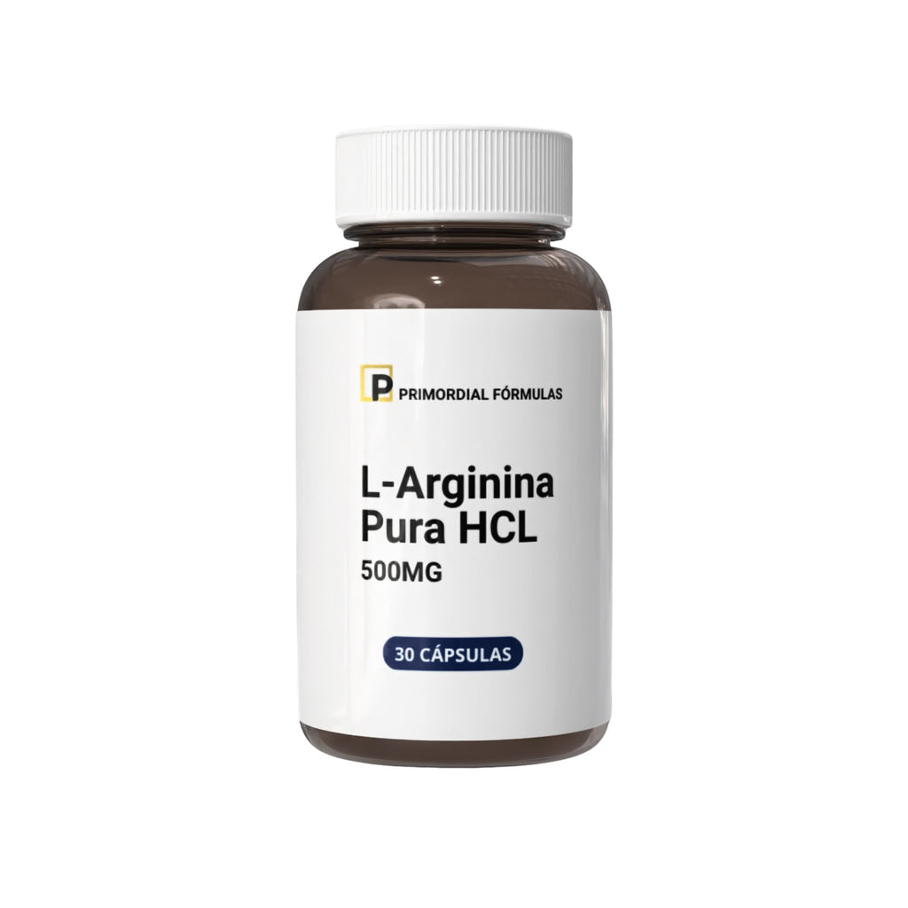 L-Arginina Pura HCL 500mg Com 30 Cápsulas