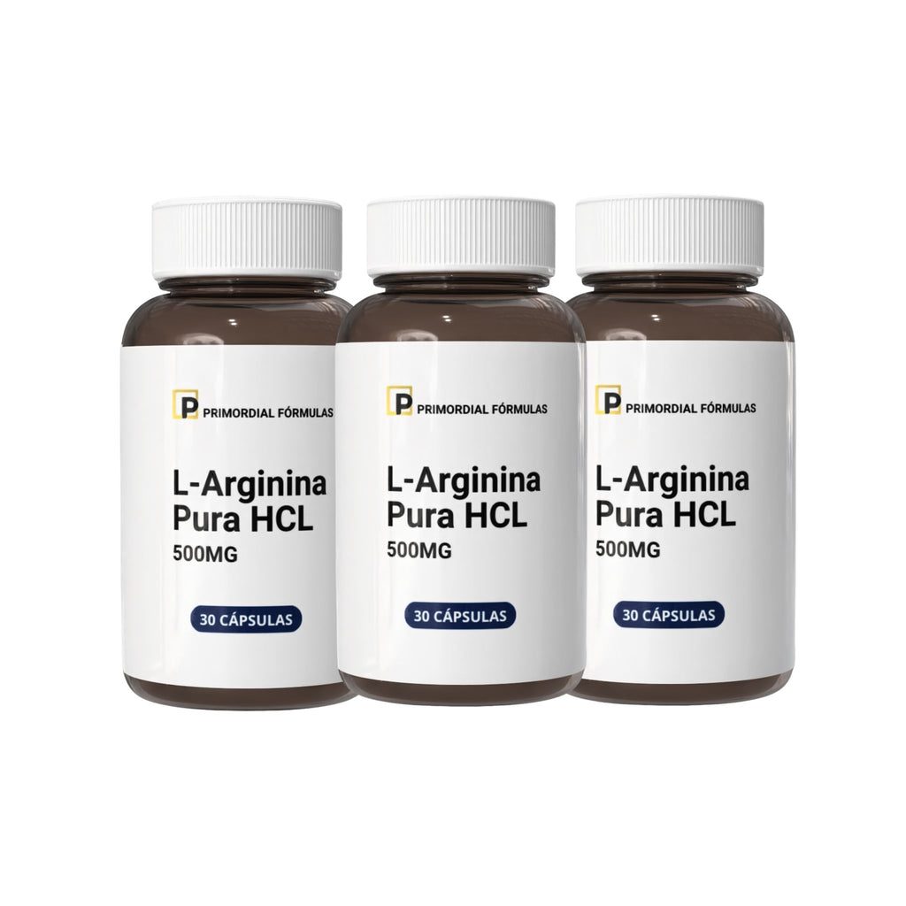 L-Arginina Pura HCL 500mg Com 30 Cápsulas