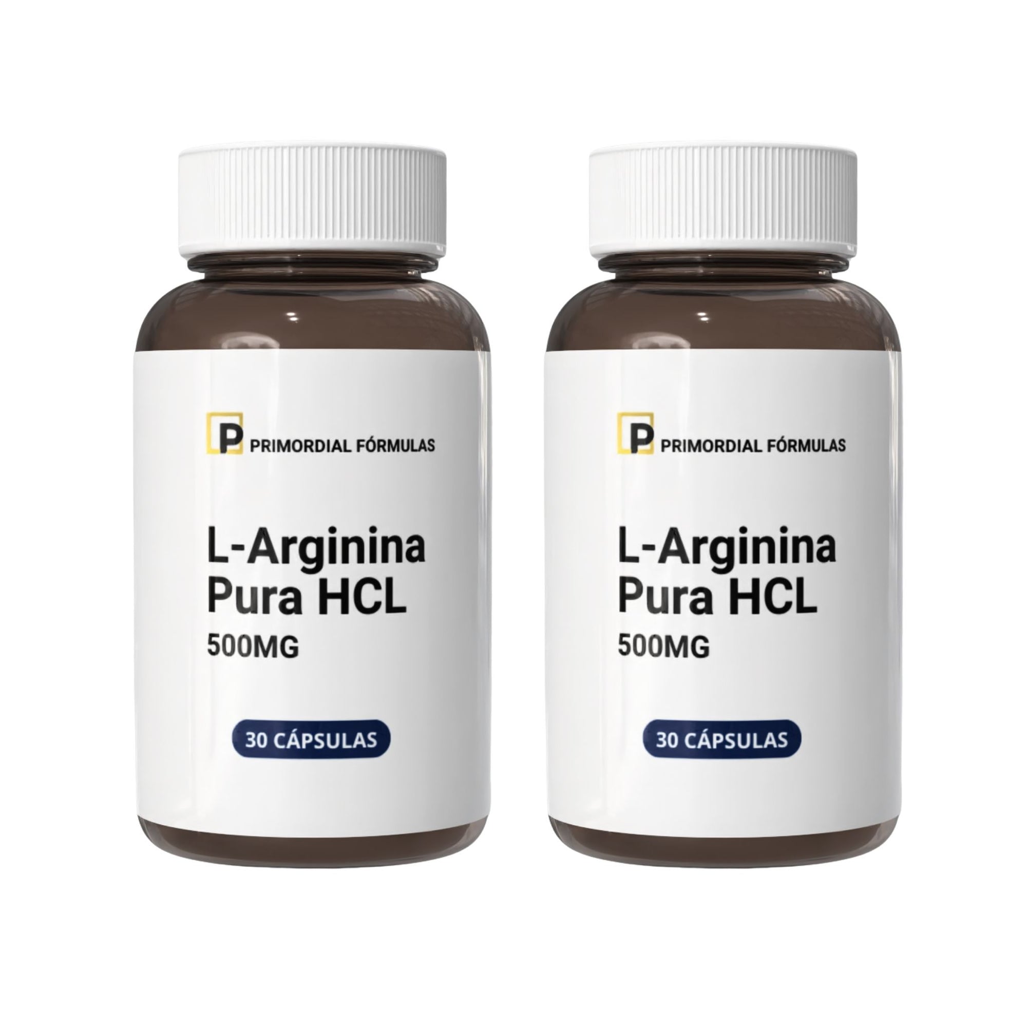 L-Arginina Pura HCL 500mg Com 30 Cápsulas