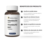 Vitamina D3 2000ui com Vitamina K2 MK7 30 Cápsulas