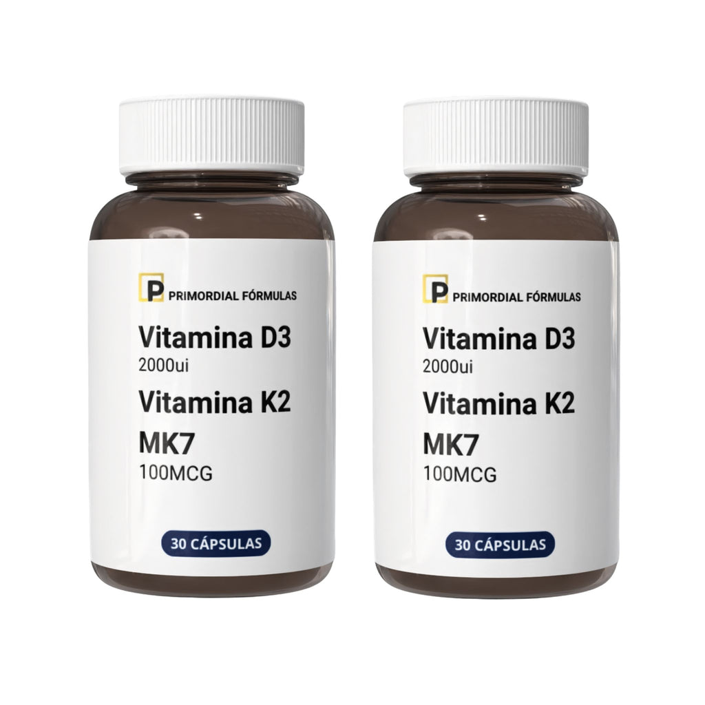 Vitamina D3 2000ui com Vitamina K2 MK7 30 Cápsulas