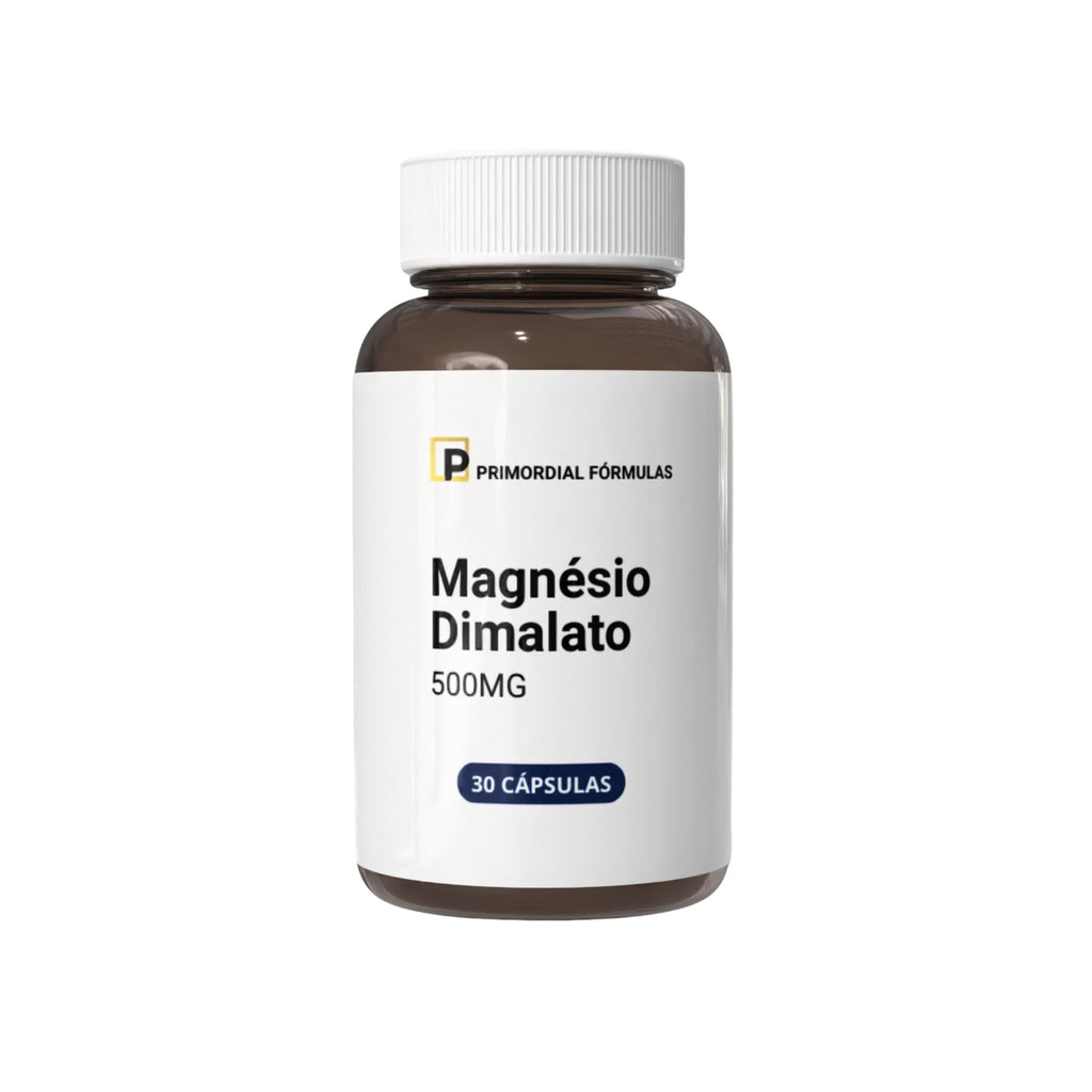 Magnésio Dimalato Puro 500mg Com 30 Cápsulas