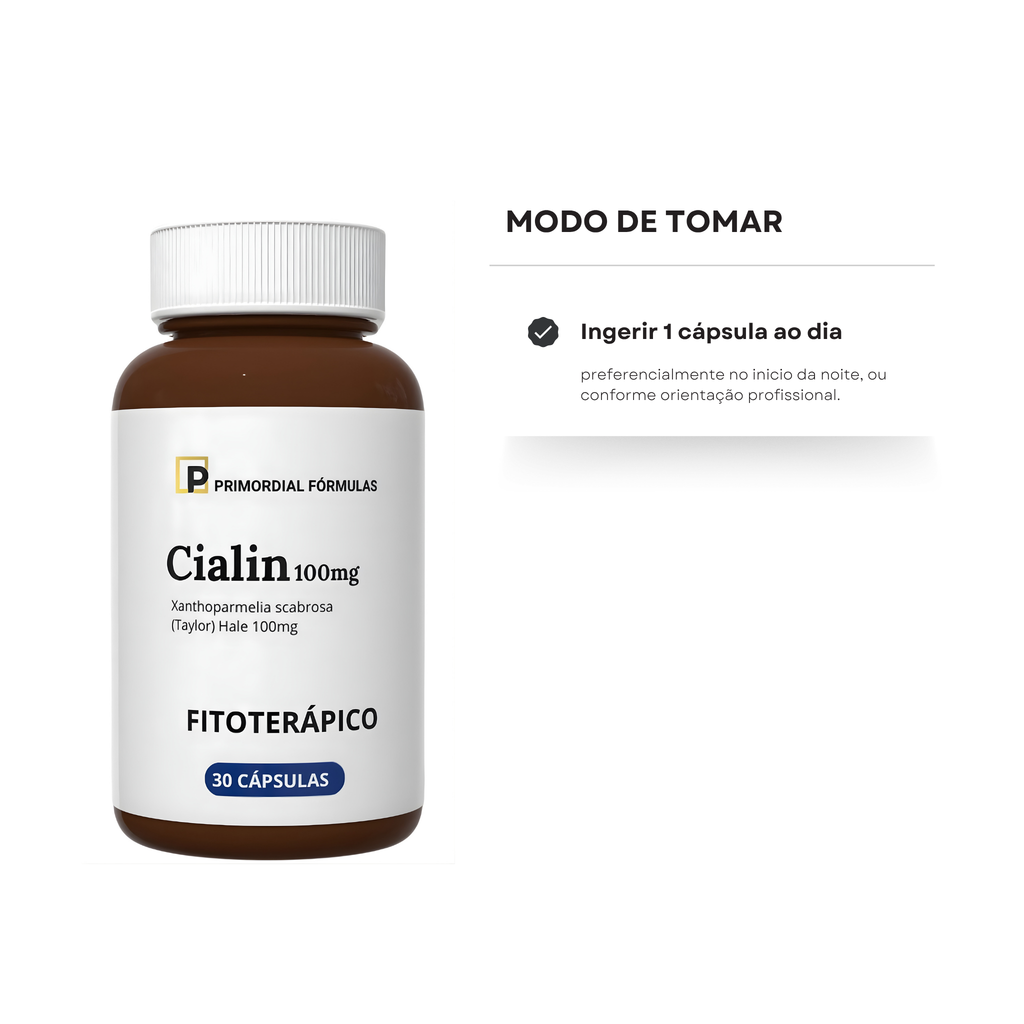 Cialin 100mg Primordial Formulas Com 30 Cápsulas