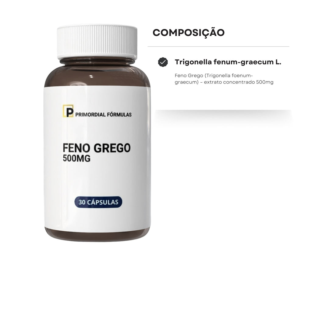 Feno Grego Concentrado 500mg Com 30 Cápsulas Primordial Formulas