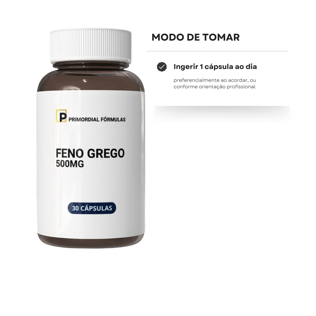 Feno Grego Concentrado 500mg Com 30 Cápsulas Primordial Formulas