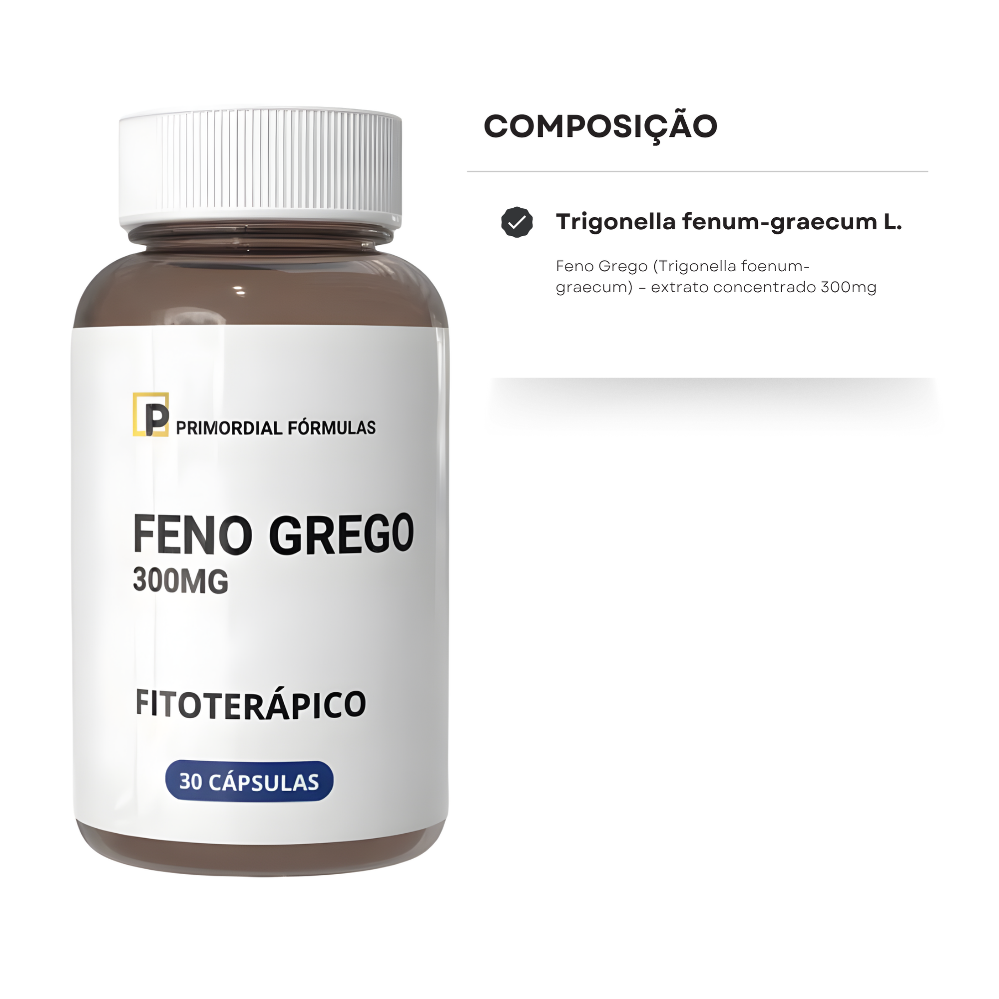 Feno Grego Concentrado 300mg Com 30 Cápsulas