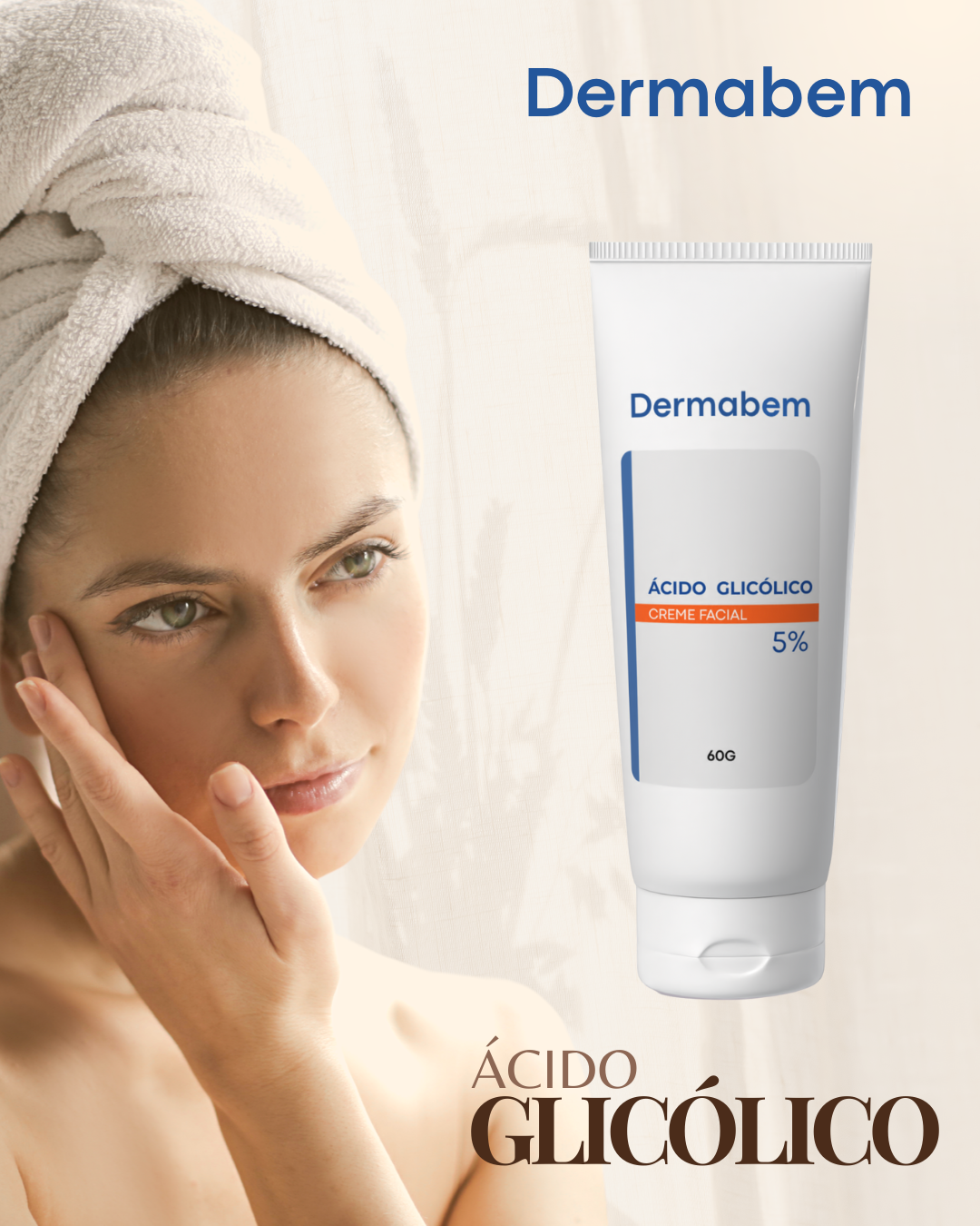 Dermabem Ácido Glicólico Creme Facial 60g