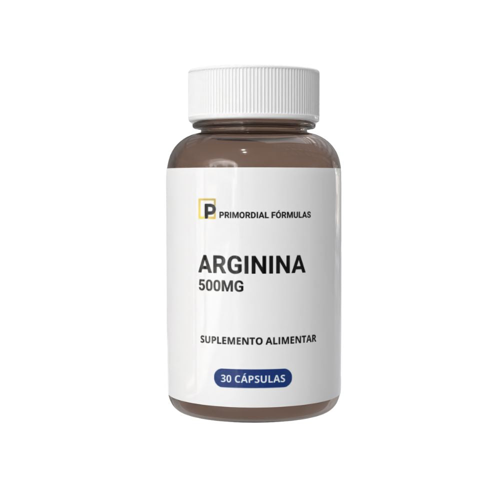 L-Arginina Pura 500mg Com 30 Cápsulas